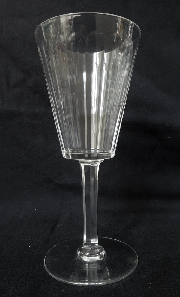 Baccarat crystal wine glass, Chicago pattern - 14cm