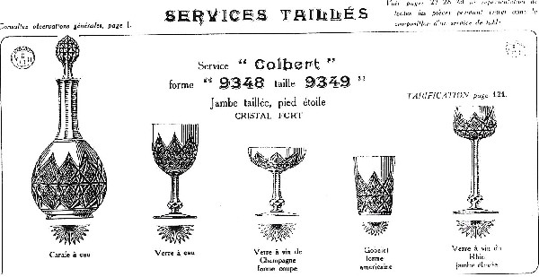 Carafe à vin en cristal de Baccarat, modèle Colbert