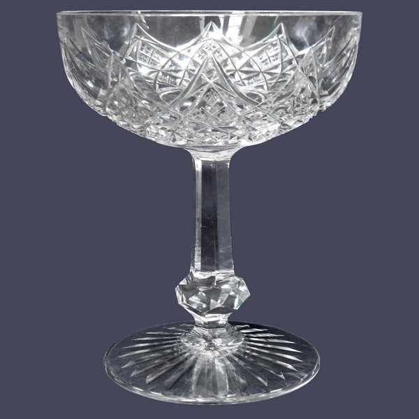 Baccarat crystal champagne glass or sherbet, Colbert pattern