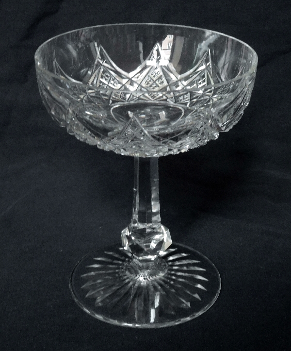 Baccarat crystal champagne glass or sherbet, Colbert pattern