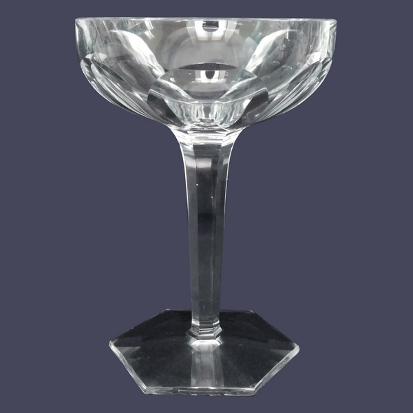 Coupe à champagne en cristal de Baccarat, modèle Compiègne