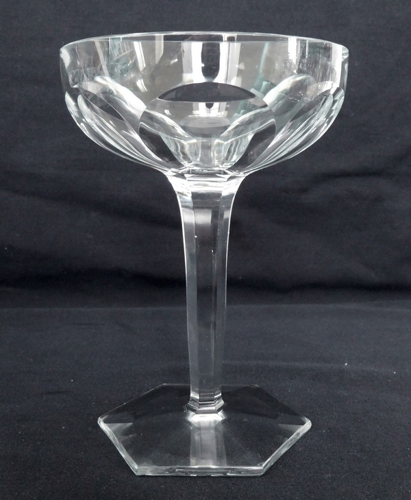 Baccarat crystal champagne glass, Compiegne pattern