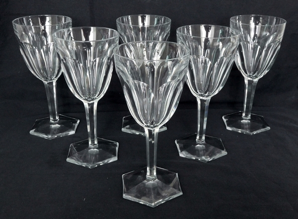 Baccarat crystal port glass, Compiegne pattern - 10.6cm