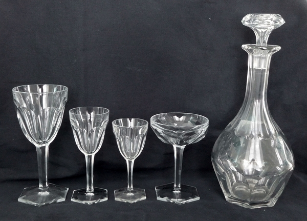 Baccarat crystal port glass, Compiegne pattern - 13cm