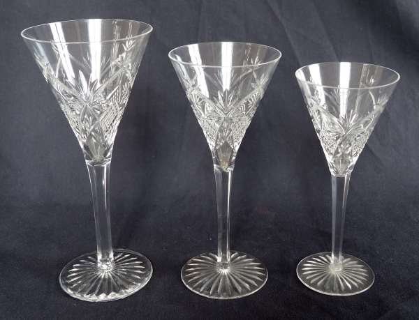 Baccarat crystal white wine or port glass, cut pattern 10834 - 17.1cm