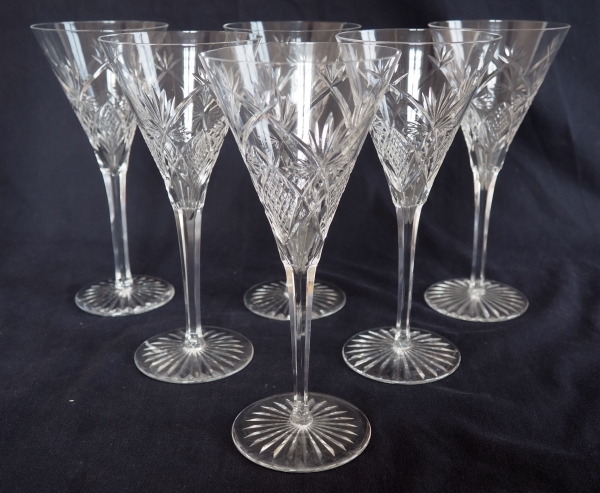 Baccarat crystal white wine or port glass, cut pattern 10834 - 17.1cm