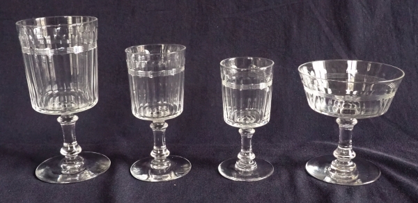 Verre à vin en cristal taillé de Baccarat, modèle proche de Chicago - 12,3cm