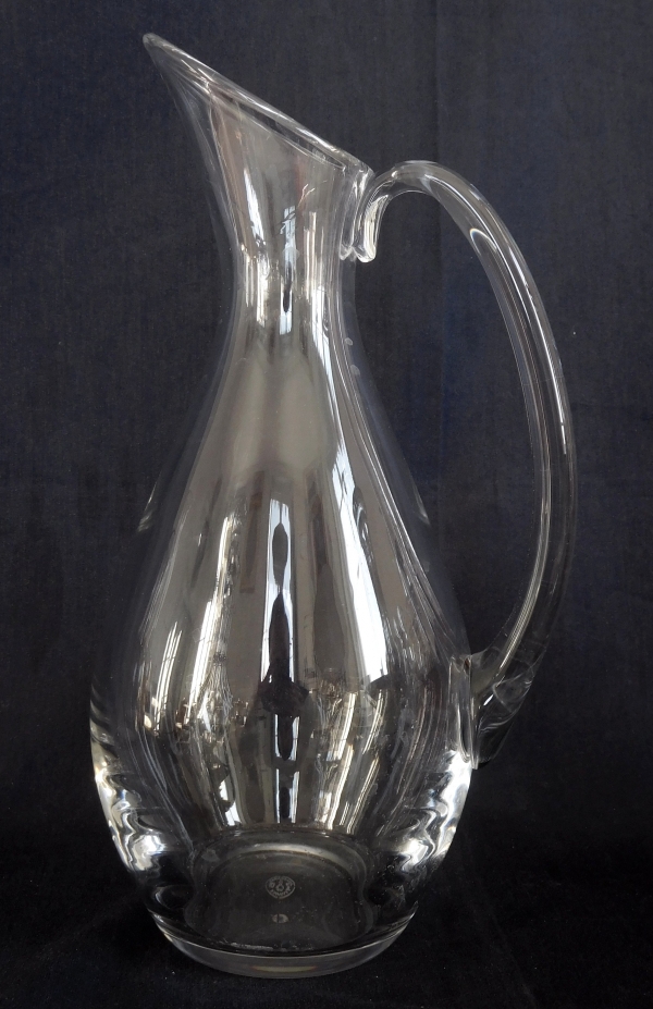 Baccarat crystal water pitcher, Dom Perignon pattern - signed