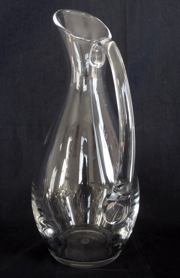 Baccarat crystal water pitcher, Dom Perignon pattern - signed