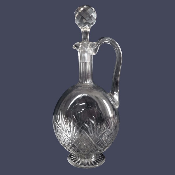 Baccarat very large crystal ewer / water bottle / wine decanter for a magnum, Douai pattern