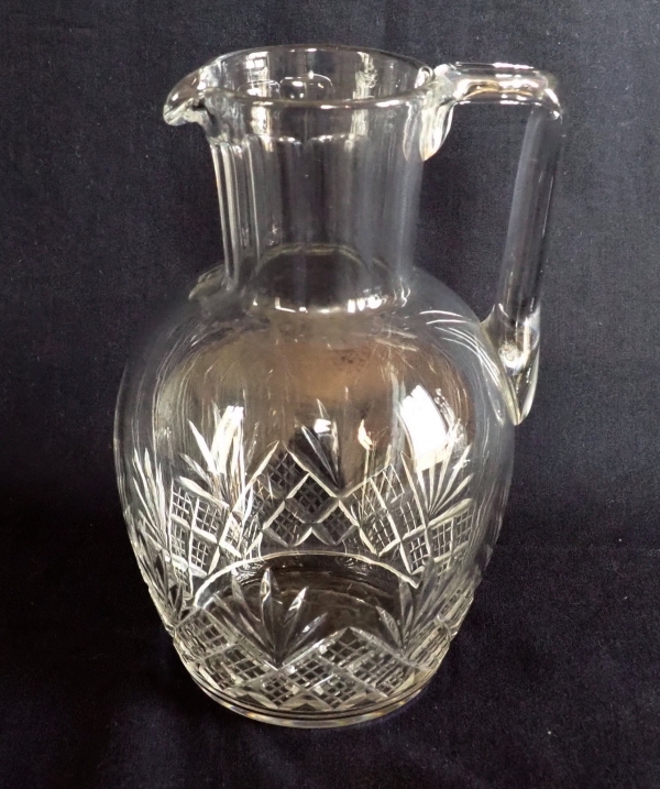 Broc / pichet / carafe à eau en cristal de Baccarat taillé - modèle Douai