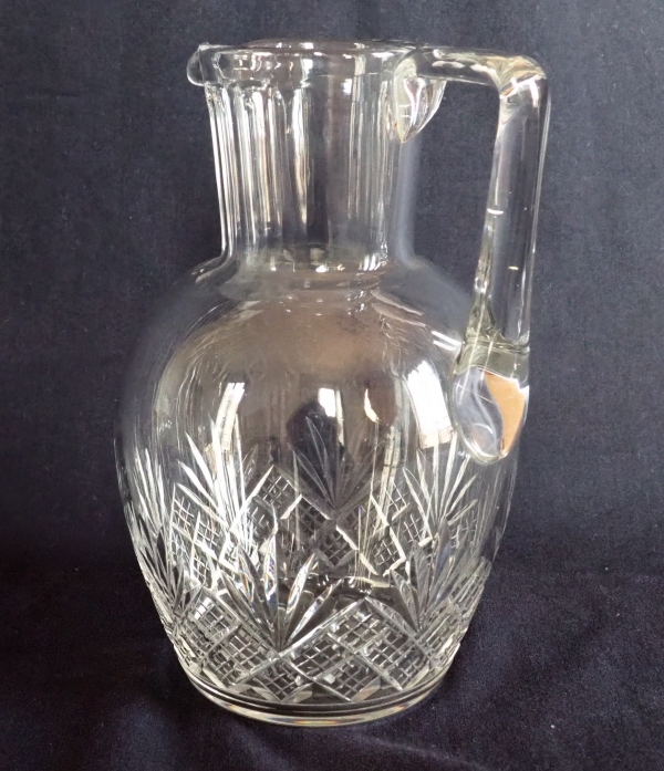 Broc / pichet / carafe à eau en cristal de Baccarat taillé - modèle Douai