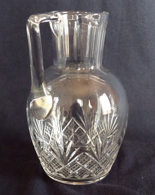 Broc / pichet / carafe à eau en cristal de Baccarat taillé - modèle Douai