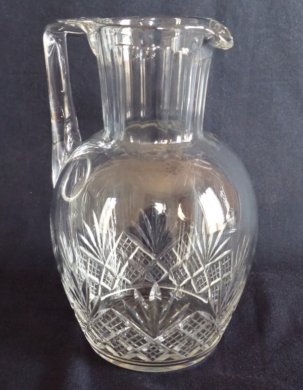 Broc / pichet / carafe à eau en cristal de Baccarat taillé - modèle Douai