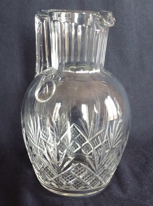 Broc / pichet / carafe à eau en cristal de Baccarat taillé - modèle Douai