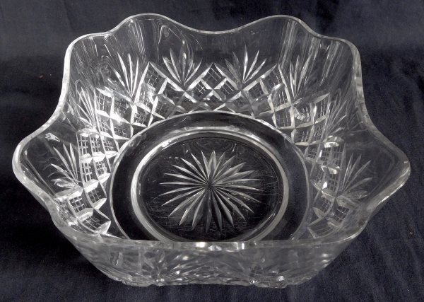 Large Baccarat crystal salad bowl, Douai pattern