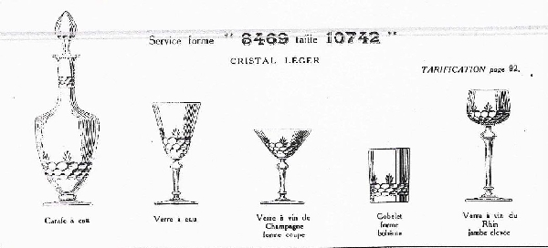 Verre à porto en cristal de Baccarat, modèle à écailles et palmettes - 10,1cm