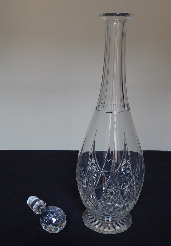 Baccarat crystal wine decanter, Epron pattern - 36cm