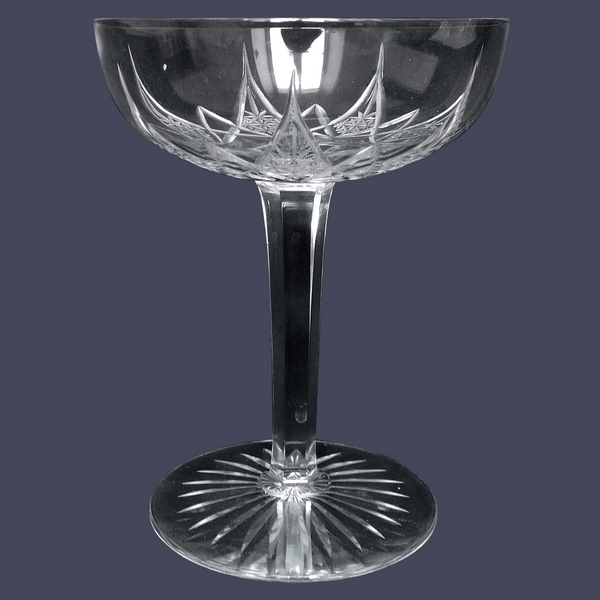 Baccarat crystal champagne glass, Epron pattern