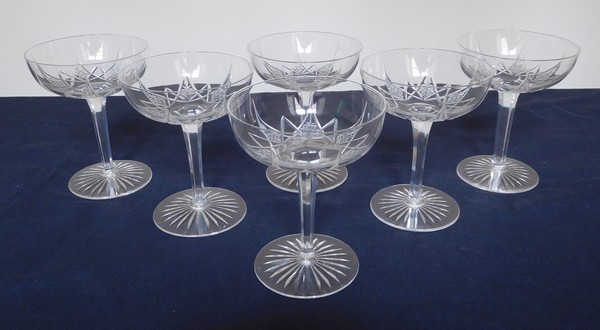 Baccarat crystal champagne glass, Epron pattern