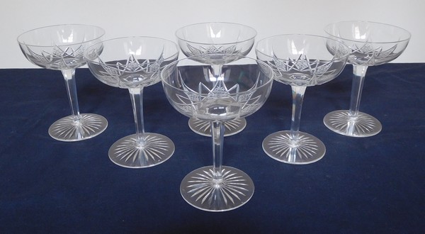 Coupe à champagne en cristal de Baccarat, modèle Epron