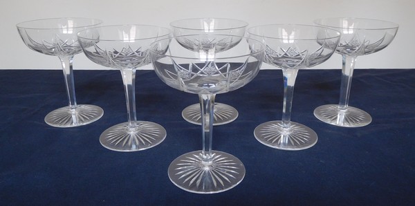 Coupe à champagne en cristal de Baccarat, modèle Epron