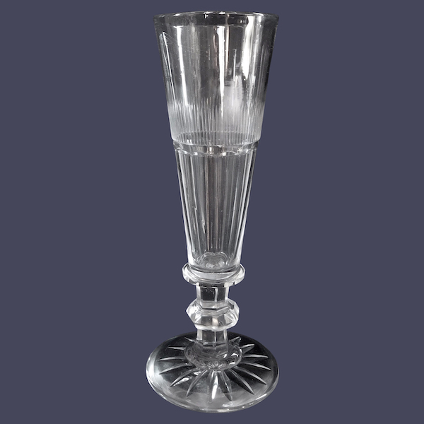 Baccarat crystal champagne flute, circa 1850