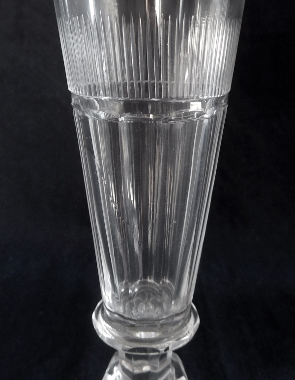 Baccarat crystal champagne flute, circa 1850