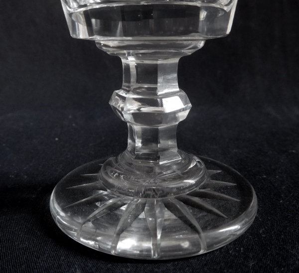 Baccarat crystal wine glass, circa 1850 - 10,7cm