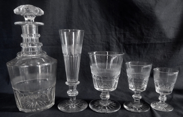 Baccarat crystal wine glass, circa 1850 - 10,7cm