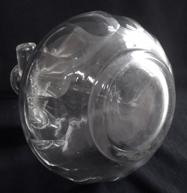 Baccarat crystal wine decanter / bottle, 19th century circa 1850 - 27cm