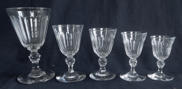 Baccarat crystal white wine glass, 19th century circa 1850 - 10.5cm