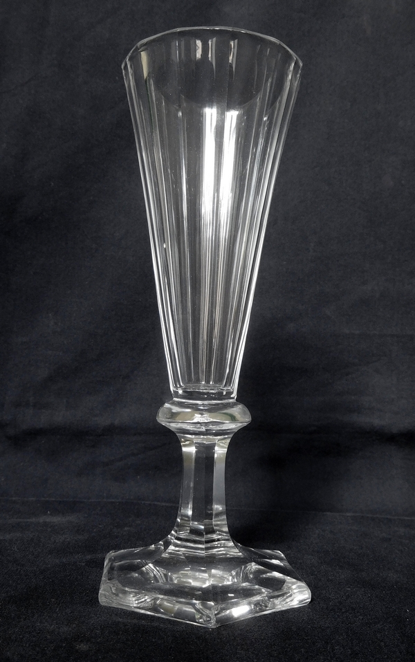 Baccarat / St Louis cut crystal champagne flute, mid 19th century production circa 1840