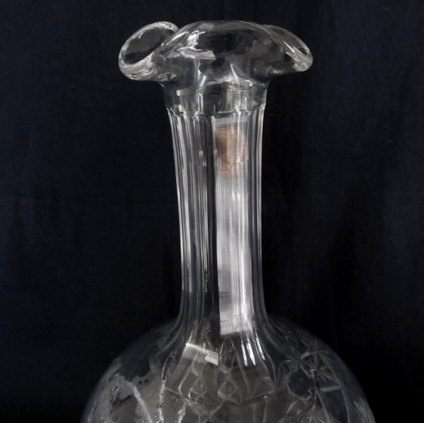 Baccarat crystal wine decanter, 9232 shape and 9255 pattern, late 19th century - 32cm