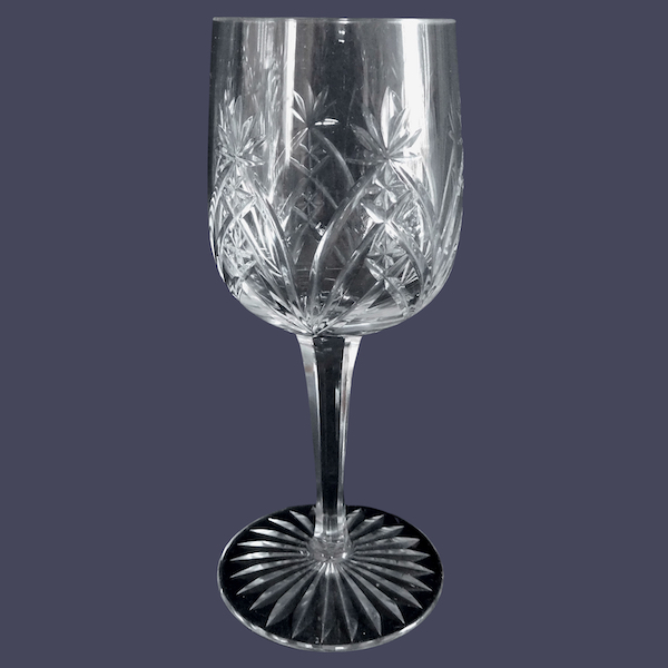 Baccarat crystal wine glass / port glass, 9232 shape and 9255 pattern, late 19th century - 12cm