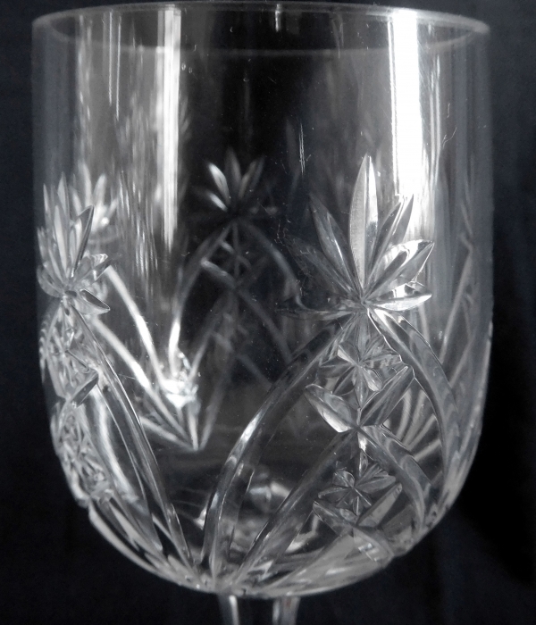 Baccarat crystal wine glass / port glass, 9232 shape and 9255 pattern, late 19th century - 12cm