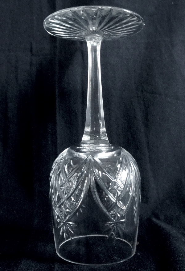 Baccarat crystal wine glass / port glass, 9232 shape and 9255 pattern, late 19th century - 12cm
