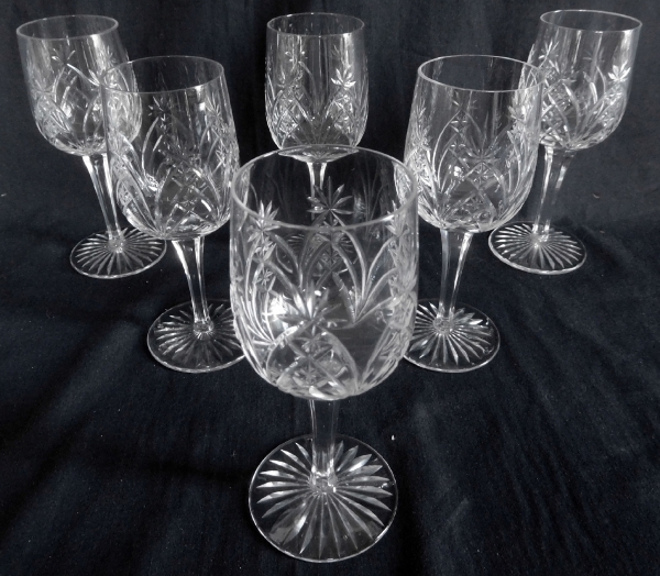 Baccarat crystal water glass, 9232 shape and 9255 pattern, late 19th century - 17.6cm