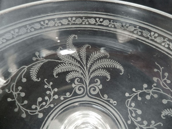 Coupe à champagne en cristal de Baccarat, modèle Fougères