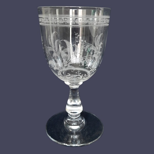 Baccarat crystal port glass, Fougeres pattern - 9,9cm