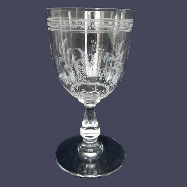 Baccarat crystal water glass, Fougeres pattern - 15.2cm