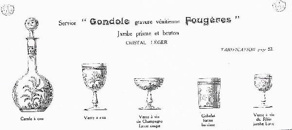 Verre à vin en cristal de Baccarat, modèle Fougères - 12cm