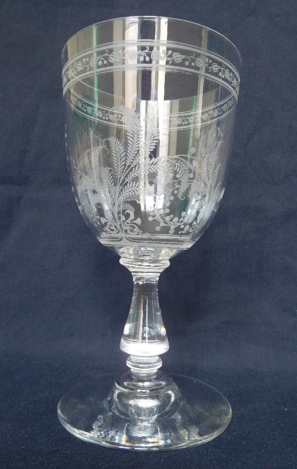 Baccarat crystal port glass, Fougeres pattern - 9,9cm