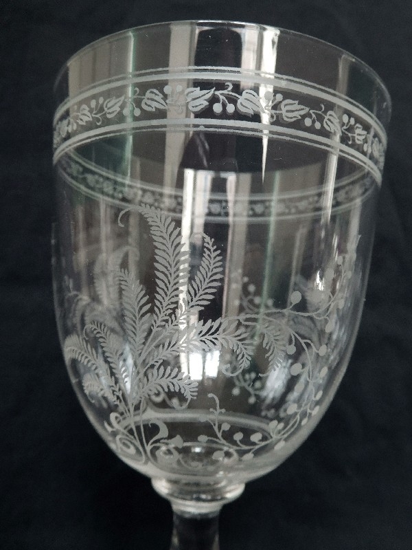 Baccarat crystal port glass, Fougeres pattern - 9,9cm