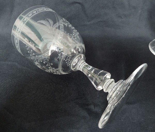 Verre à porto en cristal de Baccarat, modèle Fougères - 9,9cm