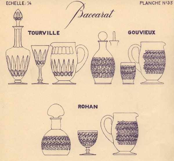 Carafe à vin en cristal de Baccarat, modèle Gouvieux (proche modèle Rohan)