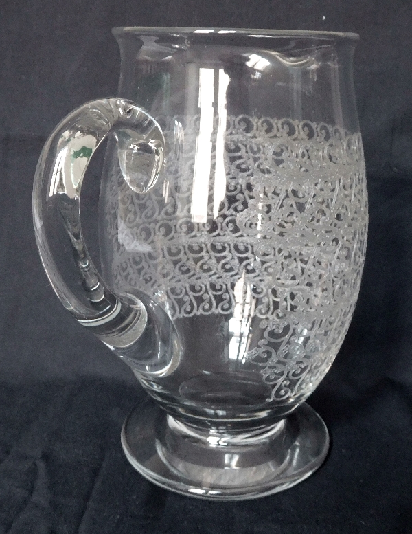 Baccarat crystal water pitcher, Gouvieux pattern