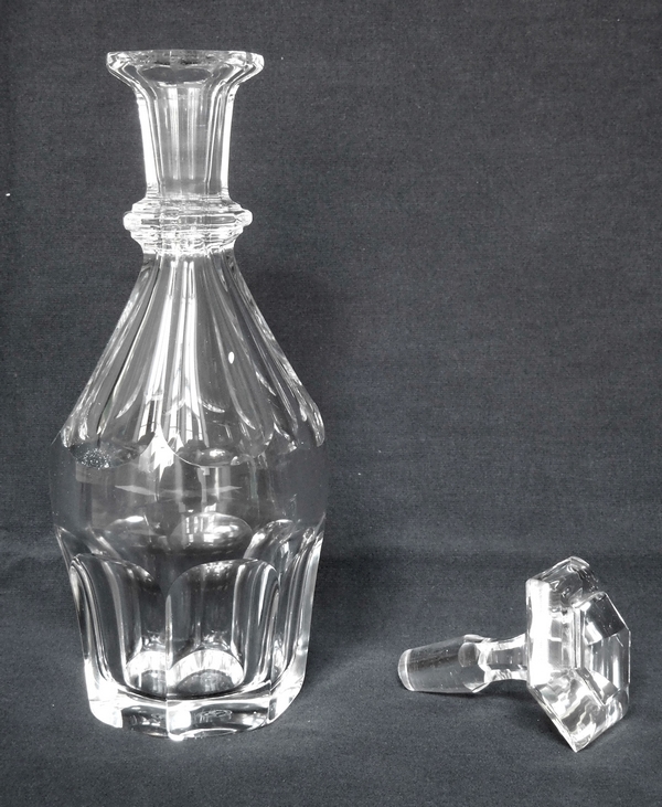 Baccarat crystal liquor decanter, Harcourt pattern - signed