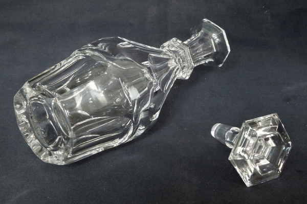 Baccarat crystal liquor decanter, Harcourt pattern - signed