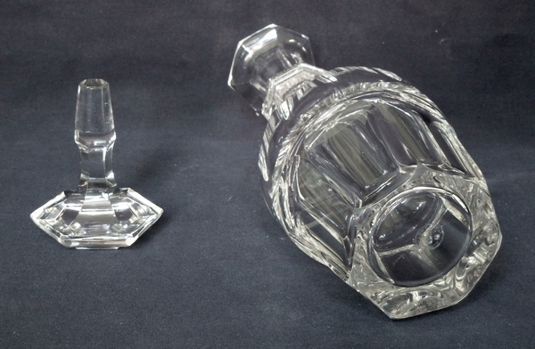 Baccarat crystal liquor decanter, Harcourt pattern - signed